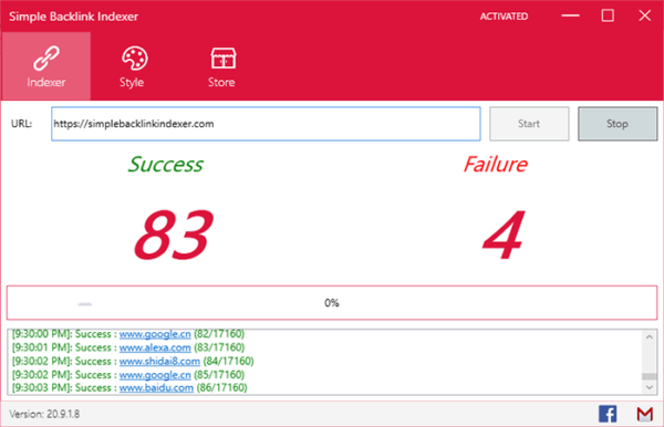 Simple Backlink Indexer